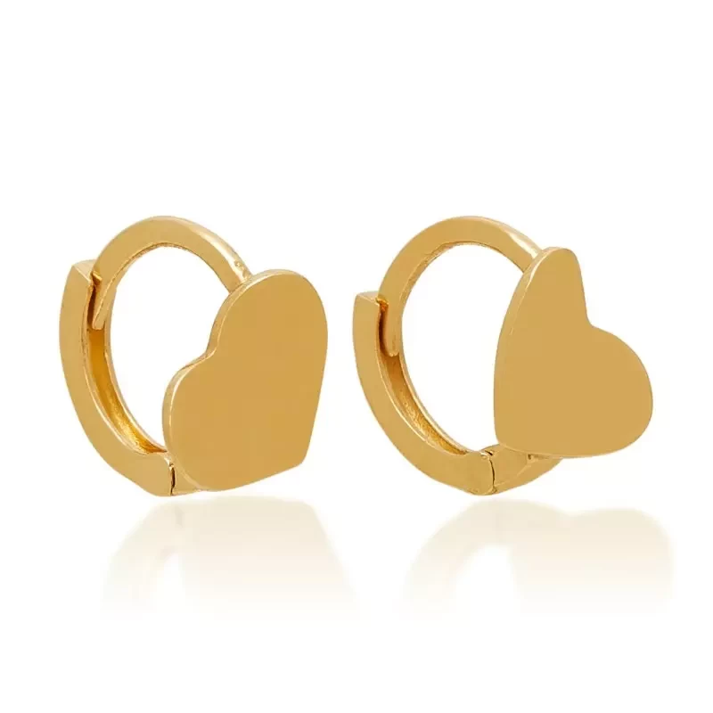 Sophia Heart Hoop Earrings